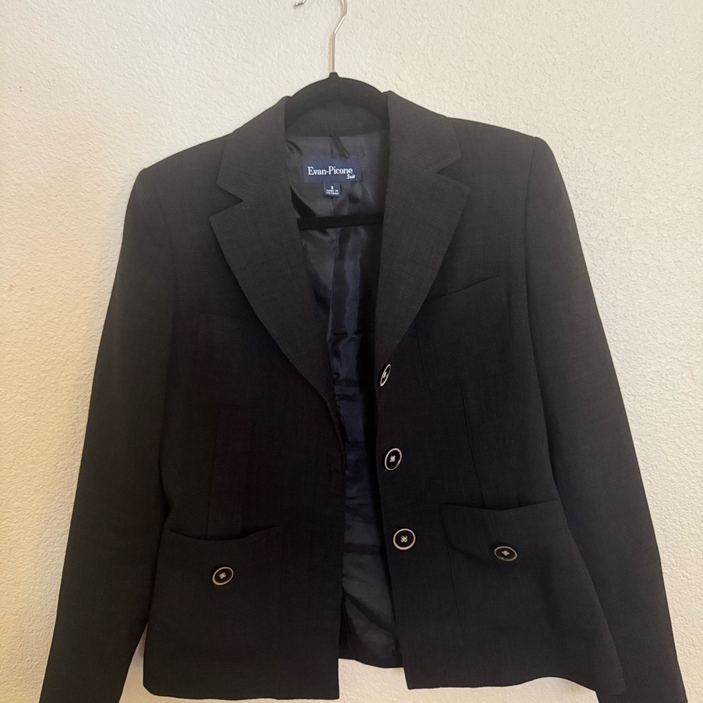 Evan Picone Dark Gray Suit Jacket